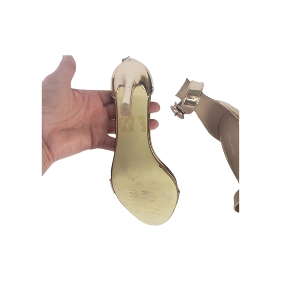 Shaeland Charming Ankle Strap Rounded Buckle Open Toe Stiletto. Rose Gold Sz 7 - Picture 13 of 15